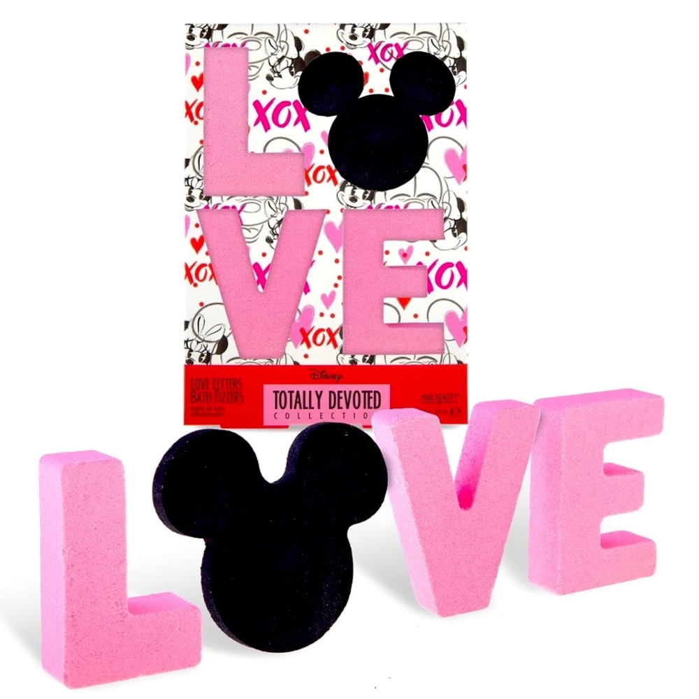 Disney Love Letters Bath Fizzers Mickey NEW Bath Bomb Valentine